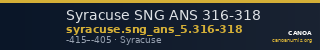 Syracuse SNG ANS 316-318 — CANOA