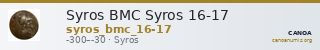 Syros BMC Syros 16-17 — CANOA