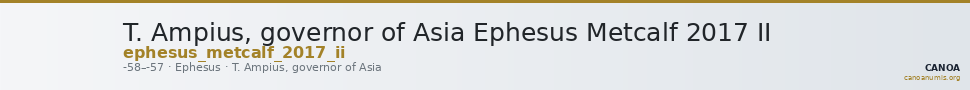 T. Ampius, governor of Asia Ephesus Metcalf 2017 II — CANOA