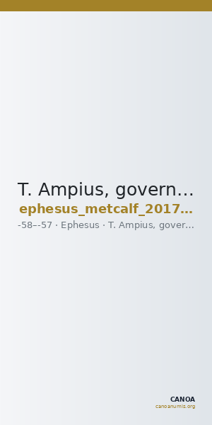T. Ampius, governor of Asia Ephesus Metcalf 2017 III — CANOA