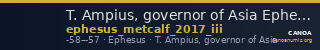 T. Ampius, governor of Asia Ephesus Metcalf 2017 III — CANOA
