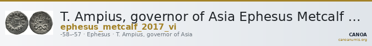 T. Ampius, governor of Asia Ephesus Metcalf 2017 VI — CANOA