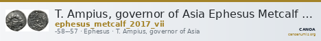 T. Ampius, governor of Asia Ephesus Metcalf 2017 VII — CANOA