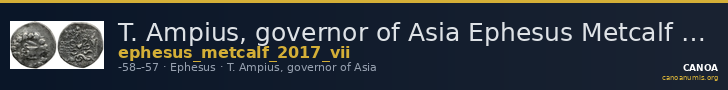 T. Ampius, governor of Asia Ephesus Metcalf 2017 VII — CANOA