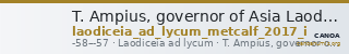 T. Ampius, governor of Asia Laodiceia ad Lycum Metcalf 2017 I — CANOA