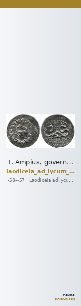 T. Ampius, governor of Asia Laodiceia ad Lycum Metcalf 2017 III — CANOA