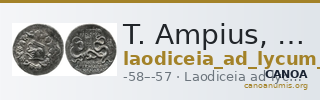T. Ampius, governor of Asia Laodiceia ad Lycum Metcalf 2017 III — CANOA