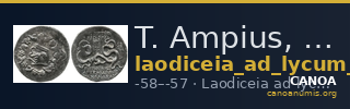 T. Ampius, governor of Asia Laodiceia ad Lycum Metcalf 2017 III — CANOA