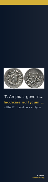 T. Ampius, governor of Asia Laodiceia ad Lycum Metcalf 2017 IV — CANOA