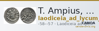 T. Ampius, governor of Asia Laodiceia ad Lycum Metcalf 2017 IV — CANOA