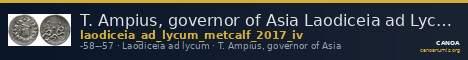 T. Ampius, governor of Asia Laodiceia ad Lycum Metcalf 2017 IV — CANOA