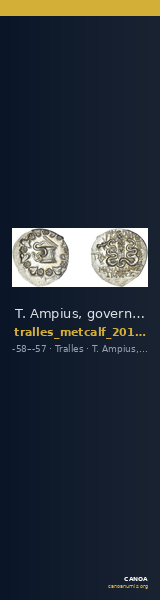 T. Ampius, governor of Asia Tralles Metcalf 2017 I — CANOA