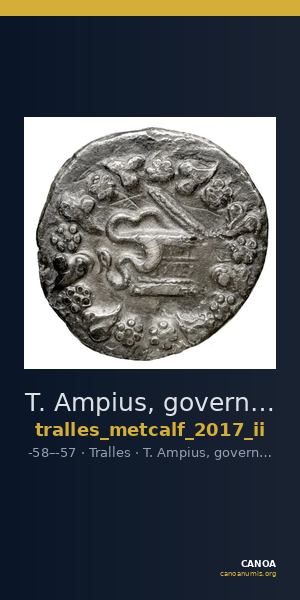 T. Ampius, governor of Asia Tralles Metcalf 2017 II — CANOA