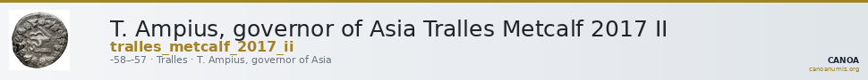 T. Ampius, governor of Asia Tralles Metcalf 2017 II — CANOA