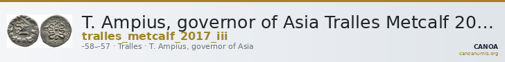 T. Ampius, governor of Asia Tralles Metcalf 2017 III — CANOA
