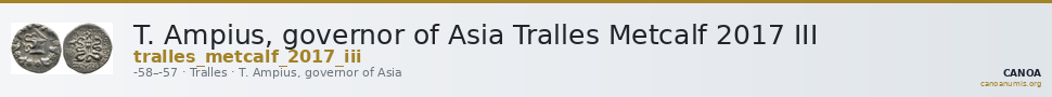 T. Ampius, governor of Asia Tralles Metcalf 2017 III — CANOA