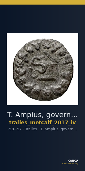 T. Ampius, governor of Asia Tralles Metcalf 2017 IV — CANOA