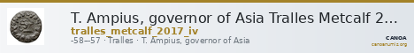 T. Ampius, governor of Asia Tralles Metcalf 2017 IV — CANOA