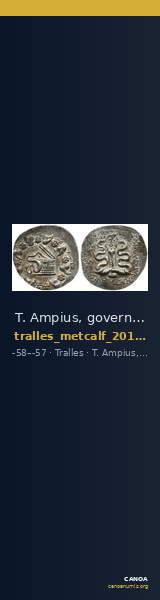 T. Ampius, governor of Asia Tralles Metcalf 2017 V — CANOA