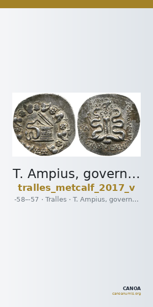T. Ampius, governor of Asia Tralles Metcalf 2017 V — CANOA