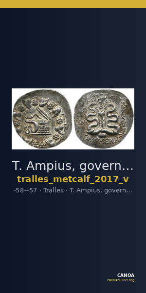 T. Ampius, governor of Asia Tralles Metcalf 2017 V — CANOA