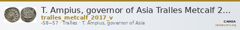 T. Ampius, governor of Asia Tralles Metcalf 2017 V — CANOA