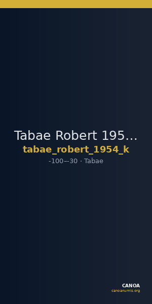 Tabae Robert 1954 K — CANOA