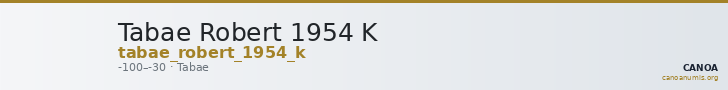 Tabae Robert 1954 K — CANOA