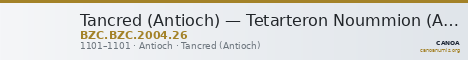 Tancred (Antioch) — Tetarteron Noummion (Antioch, 1101) — CANOA
