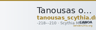Tanousas of Scythia Thrace Draganov 2015 40-5 — CANOA