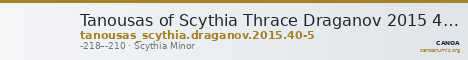 Tanousas of Scythia Thrace Draganov 2015 40-5 — CANOA