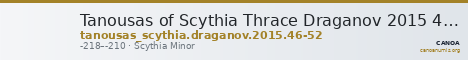 Tanousas of Scythia Thrace Draganov 2015 46-52 — CANOA