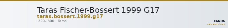 Taras Fischer-Bossert 1999 G17 — CANOA
