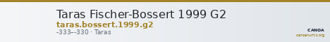 Taras Fischer-Bossert 1999 G2 — CANOA
