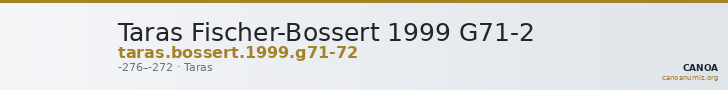 Taras Fischer-Bossert 1999 G71-2 — CANOA