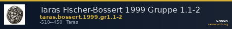 Taras Fischer-Bossert 1999 Gruppe 1.1-2 — CANOA