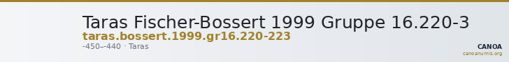 Taras Fischer-Bossert 1999 Gruppe 16.220-3 — CANOA