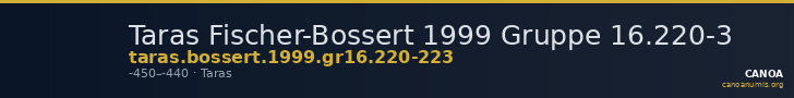 Taras Fischer-Bossert 1999 Gruppe 16.220-3 — CANOA