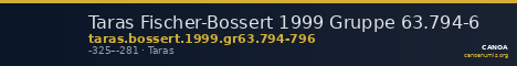 Taras Fischer-Bossert 1999 Gruppe 63.794-6 — CANOA