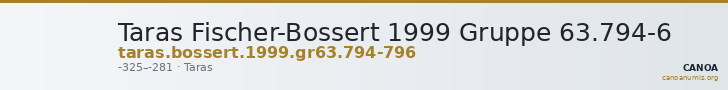 Taras Fischer-Bossert 1999 Gruppe 63.794-6 — CANOA