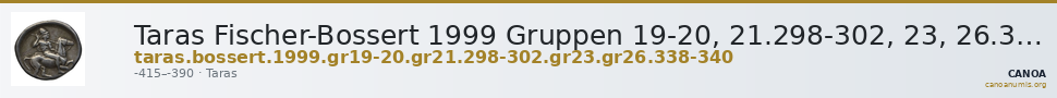 Taras Fischer-Bossert 1999 Gruppen 19-20, 21.298-302, 23, 26.338-40 — CANOA