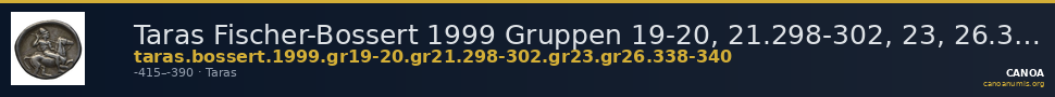 Taras Fischer-Bossert 1999 Gruppen 19-20, 21.298-302, 23, 26.338-40 — CANOA