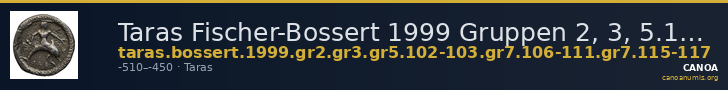 Taras Fischer-Bossert 1999 Gruppen 2, 3, 5.102-3, 7.115-7 — CANOA