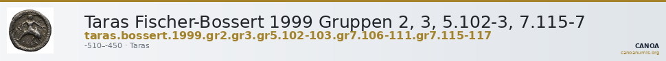Taras Fischer-Bossert 1999 Gruppen 2, 3, 5.102-3, 7.115-7 — CANOA