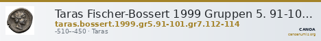 Taras Fischer-Bossert 1999 Gruppen 5. 91-101, 7.112-4 — CANOA