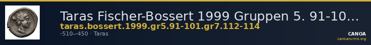 Taras Fischer-Bossert 1999 Gruppen 5. 91-101, 7.112-4 — CANOA