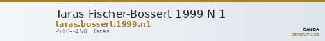 Taras Fischer-Bossert 1999 N 1 — CANOA