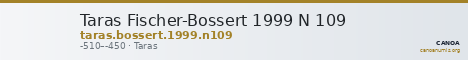 Taras Fischer-Bossert 1999 N 109 — CANOA