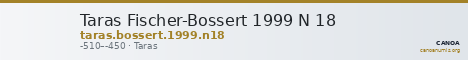 Taras Fischer-Bossert 1999 N 18 — CANOA