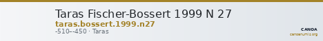 Taras Fischer-Bossert 1999 N 27 — CANOA